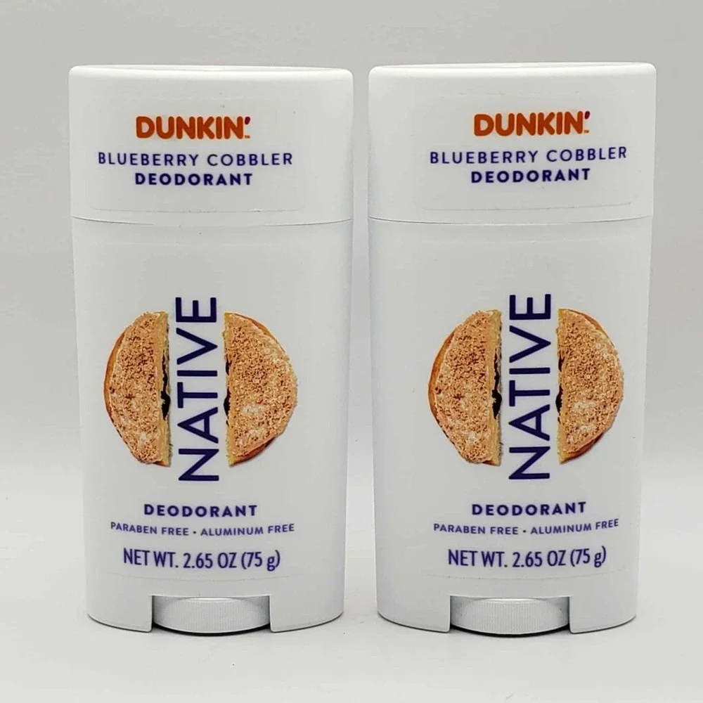 Native x Dunkin Blueberry Cobbler Aluminum Paraben Free Deodorant 2.65oz - 2Pack - Picture 1 of 8